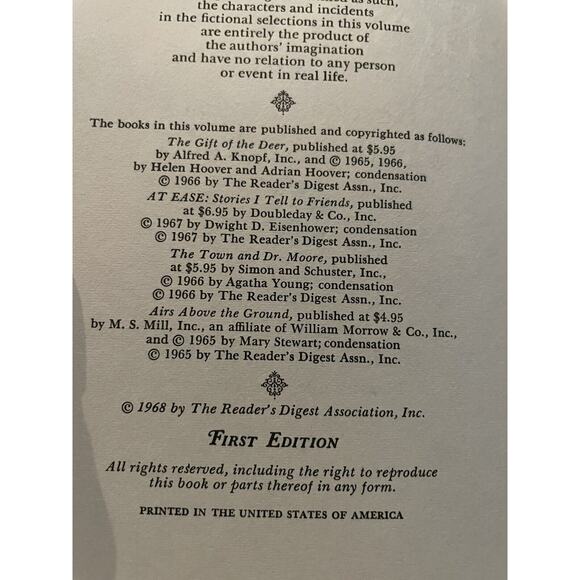 READERS DIGEST BEST SELLERS 1968 First Edition The Gift of the Deer - Picture 2 of 6